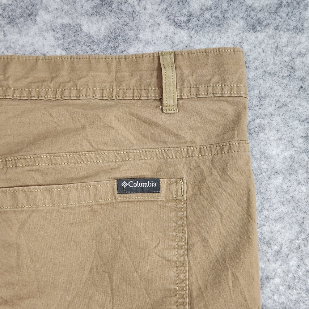 Columbia Pants Mens 44x32 Light Brown Chino Hiking Light Stretch